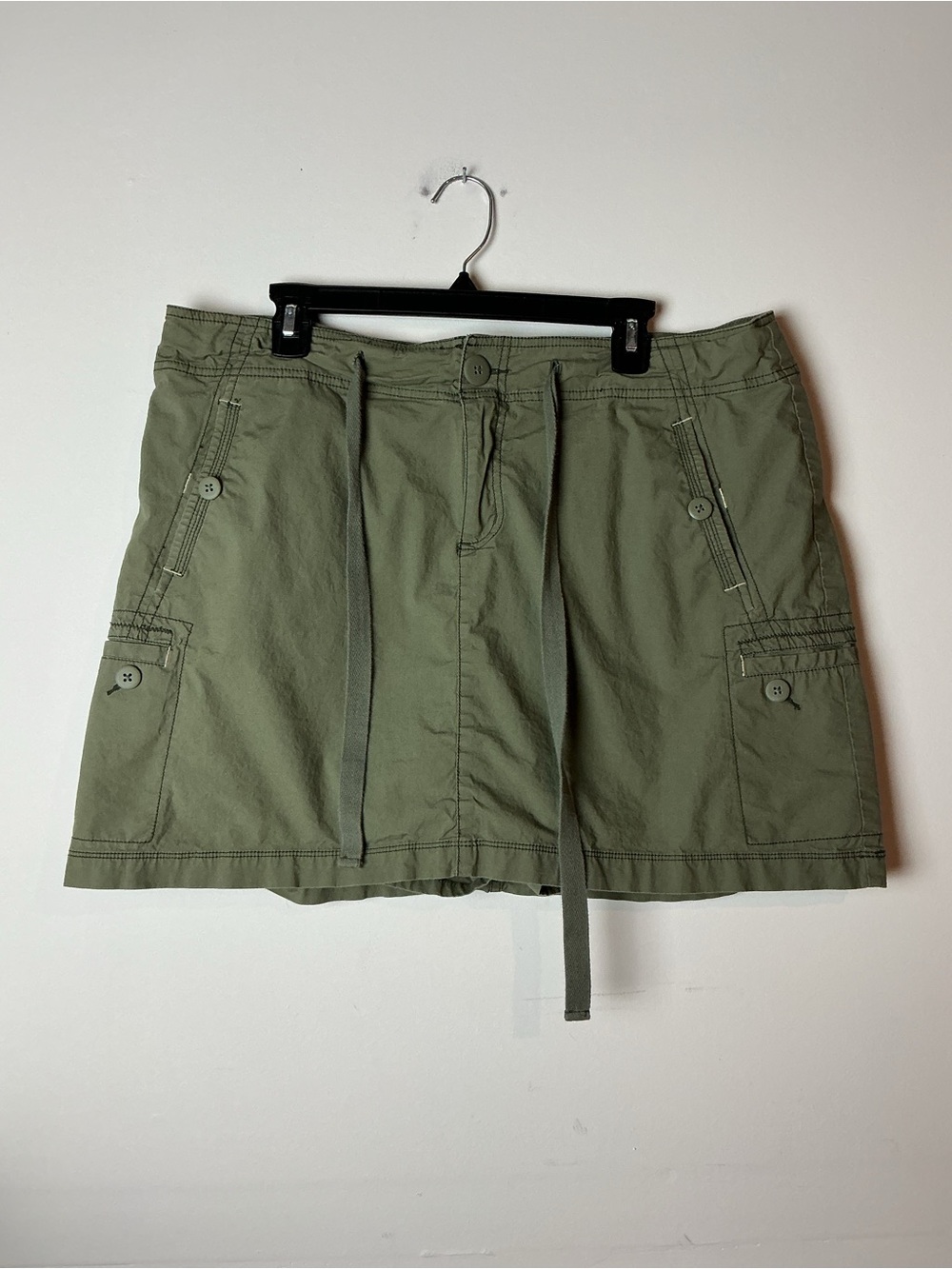 Lane Bryant Cargo Skort Size 18 Green Utility Gorpcore Campcore Mini Skirt